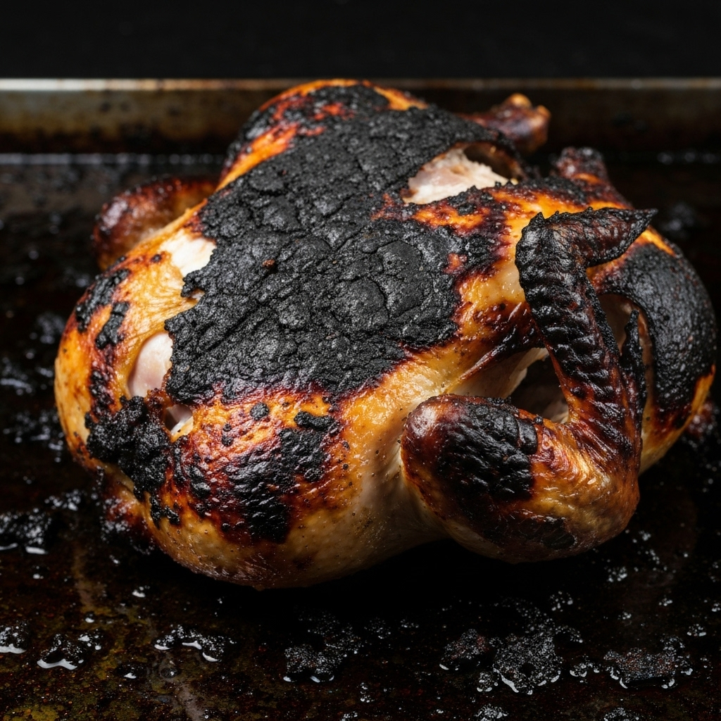 Pollo seco y poco apetitoso que causa frustración