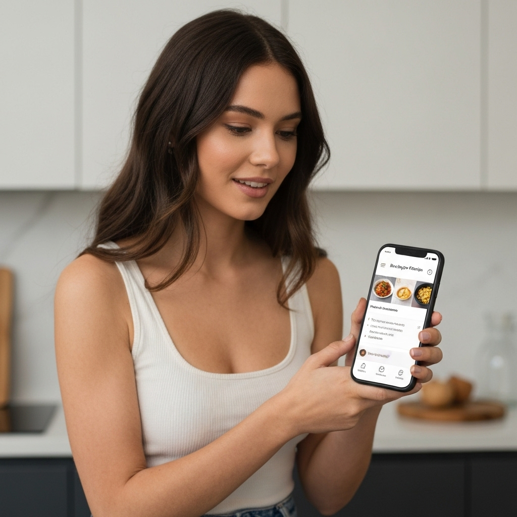 Aplicación móvil con recetas para freidora de aire